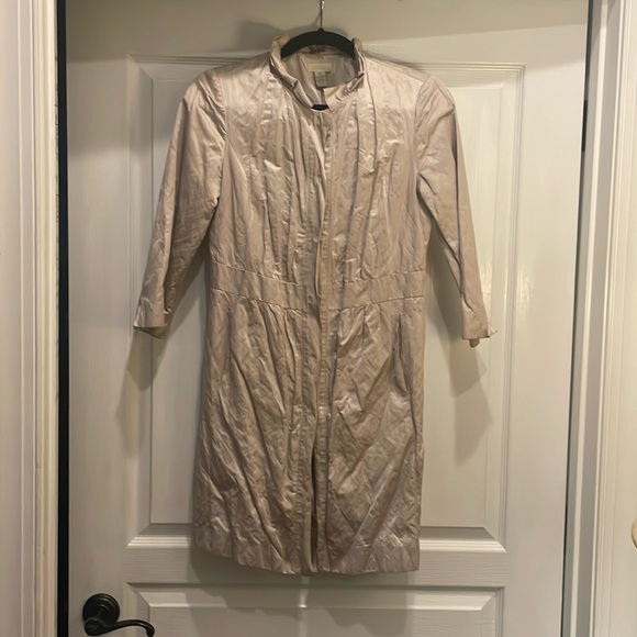 Chicos crinkle jacket, beige shimmer, pockets - Picture 1 of 4